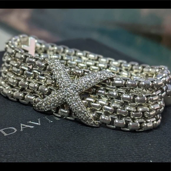 "SOLD"David Yurman Diamond X Bracelet - Picture 2 of 8